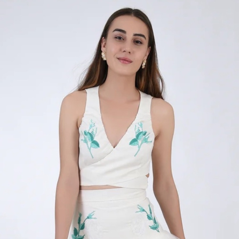 FANM MON Seher Linen Top Size Small